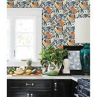 Clementine Garden Peel & Stick Wallpaper