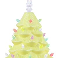 Mr. Cottontail Yellow 13" Ceramic Easter Bunny Tree