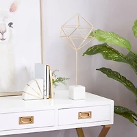 CosmoLiving by Cosmopolitan Gold Marble Contemporary Sculpture, 22" x 9" x 9"