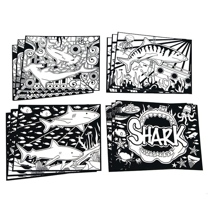 S&S® Worldwide Velvet Art Shark Posters, 12ct.