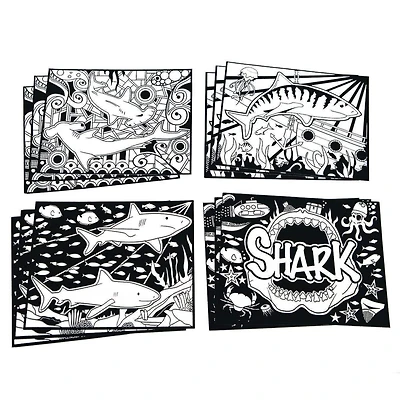 S&S® Worldwide Velvet Art Shark Posters, 12ct.