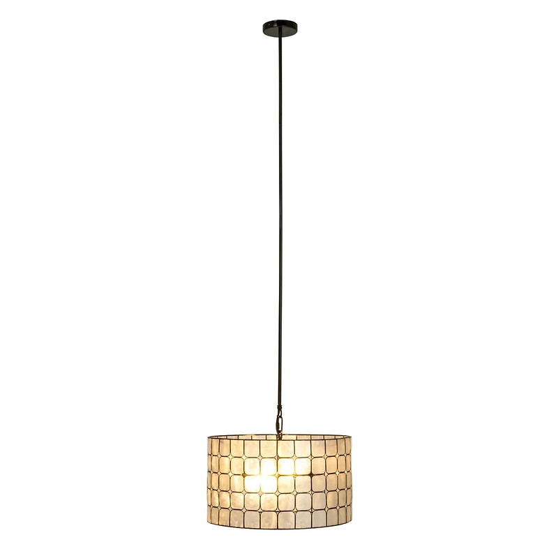 Hello Honey® Emma Capiz Black Finish Pendant Lamp