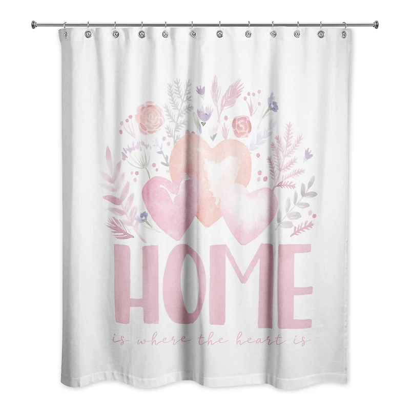 Home Is Where Heart Is Shower Curtain