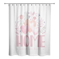 Home Is Where Heart Is Shower Curtain