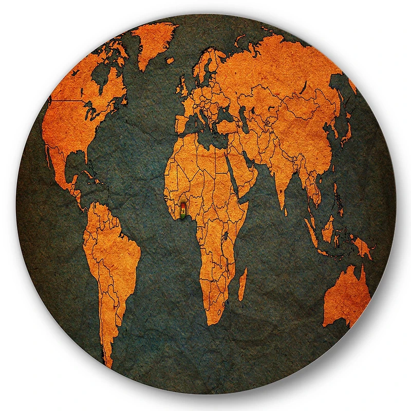 Designart - Ancient Map of The World Africa