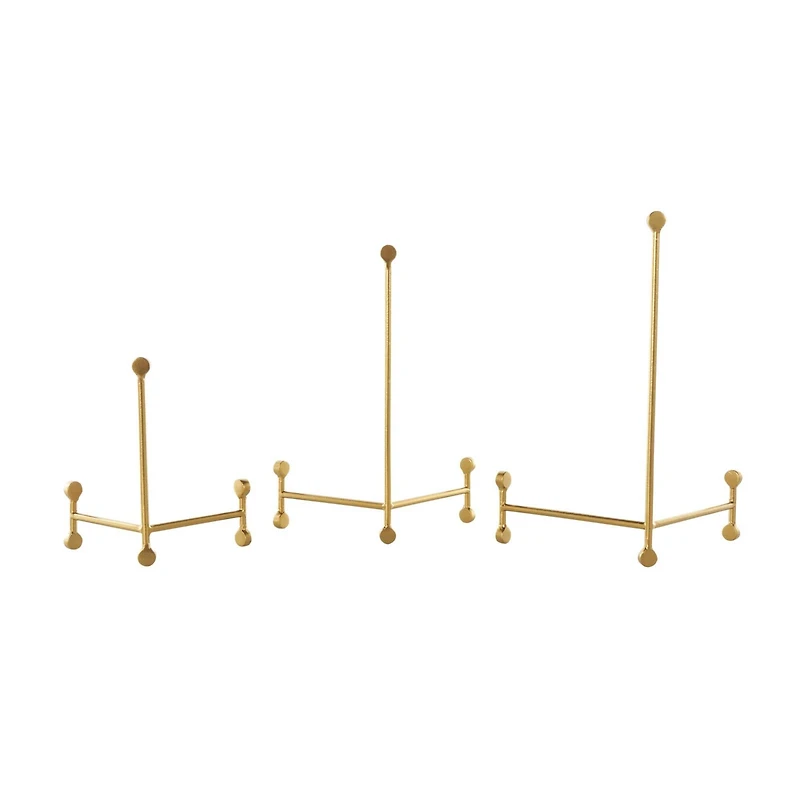 Gold Metal Fixed Easel with Ball Accent Set