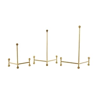 Gold Metal Fixed Easel with Ball Accent Set