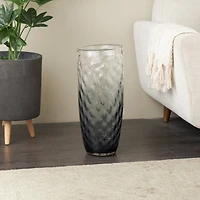 21" Black Ombre Handmade Glass Vase
