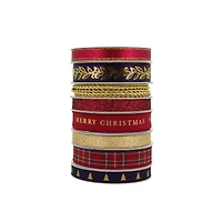 Burgundy Christmas Value Pack Ribbon by Celebrate It®