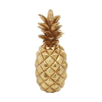 Gold Polystone Traditional Decorative Pineapple , 18" x 7" x 7"