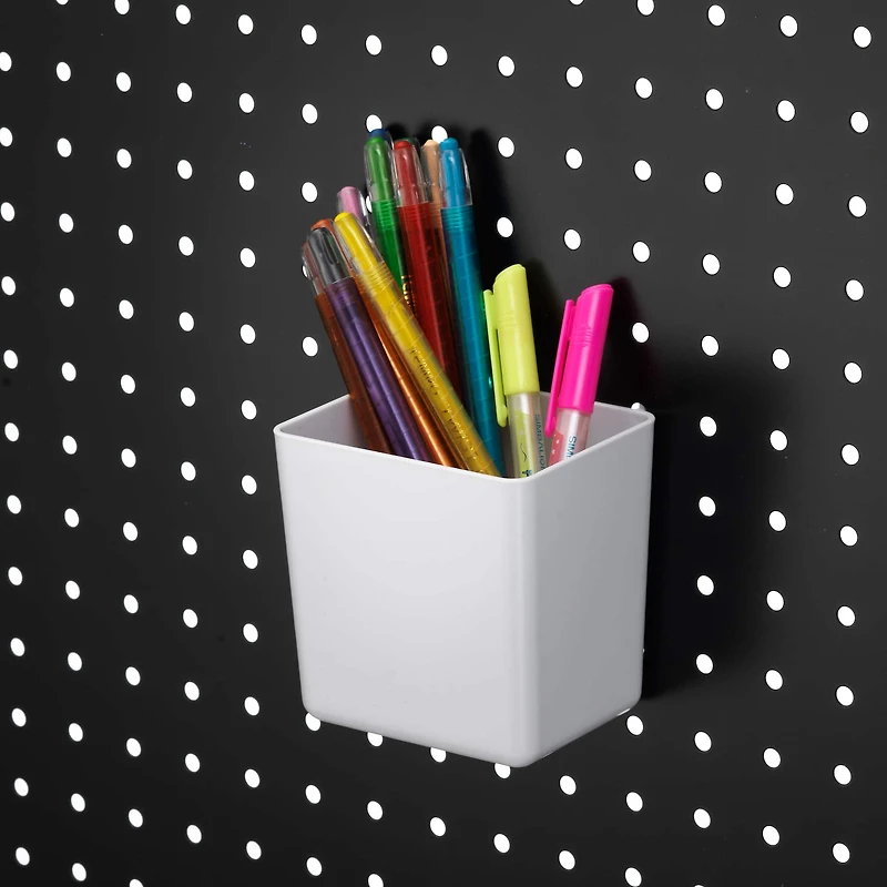 Small White Pegboard Storage Bin by Simply Tidy®