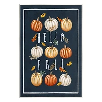 Stupell Industries Hello Fall Mixed Pumpkins Wall Plaque Art