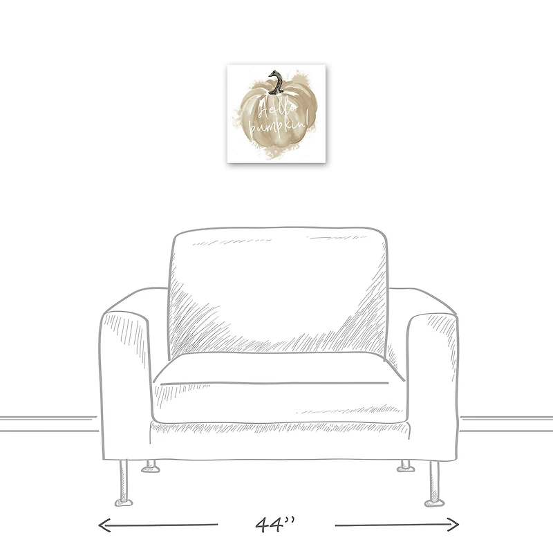 Hello Pumpkin Fall Canvas Wall Art