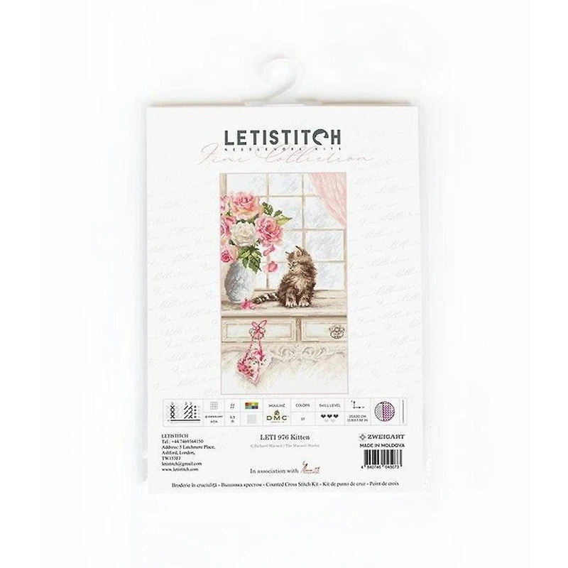 Letistitch Kitten Counted Cross Stitch Kit