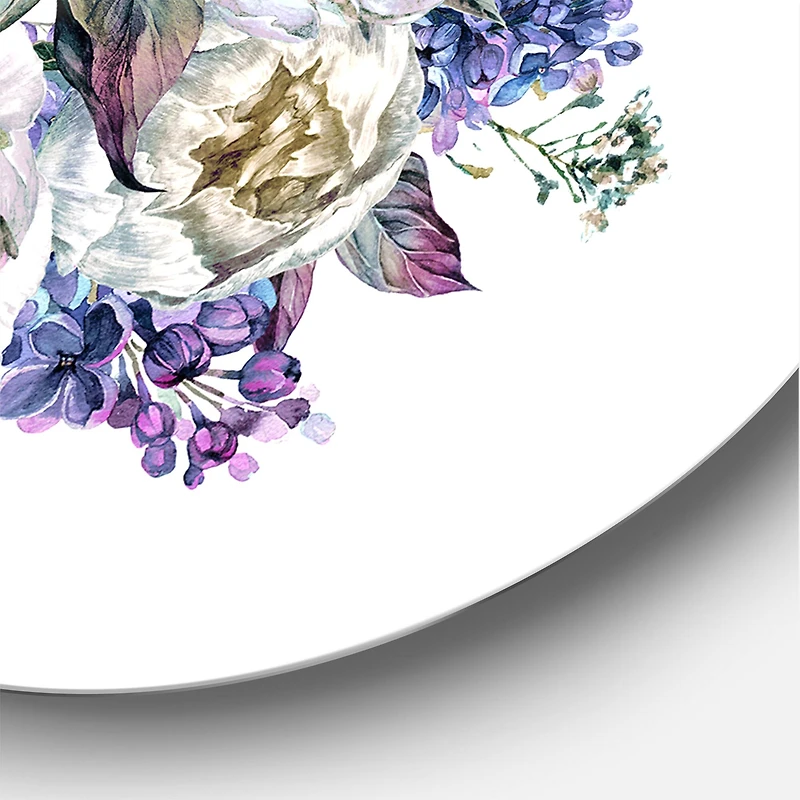 Designart - Bouquet Peonies In White and Blue