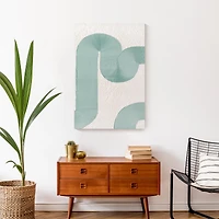 Teal Abstract Pathway Canvas Wall Art