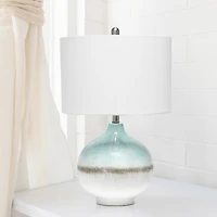 Lalia Home Bayside Horizon 24" Table Lamp with Fabric Shade