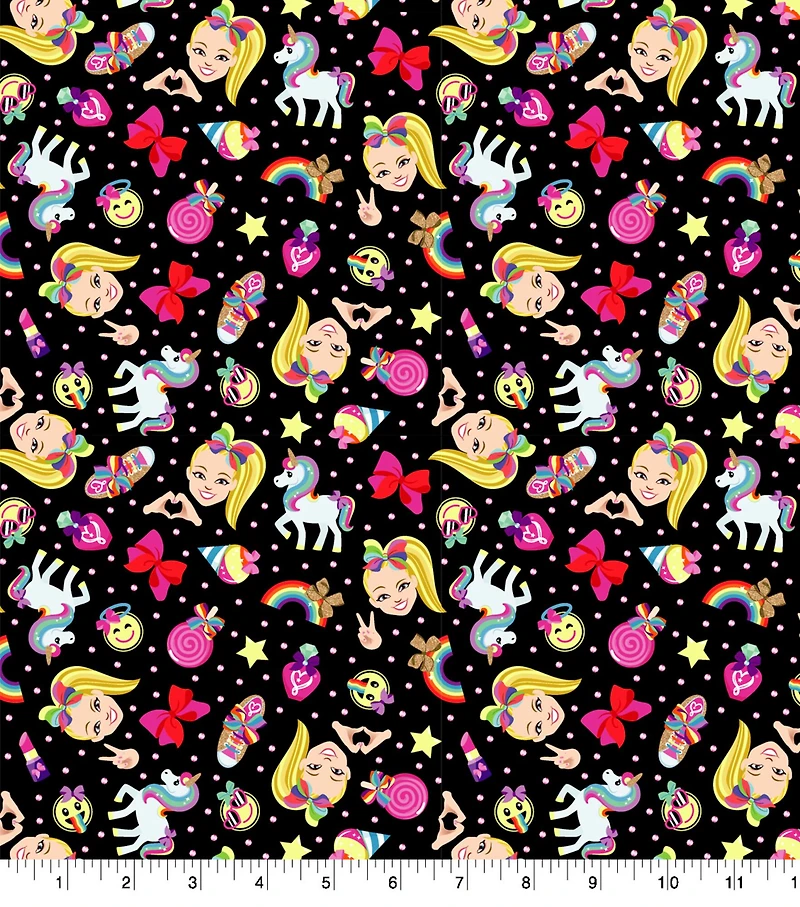 Nickelodeon JoJo Siwa Emoji Cotton Fabric