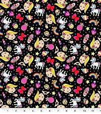 Nickelodeon JoJo Siwa Emoji Cotton Fabric