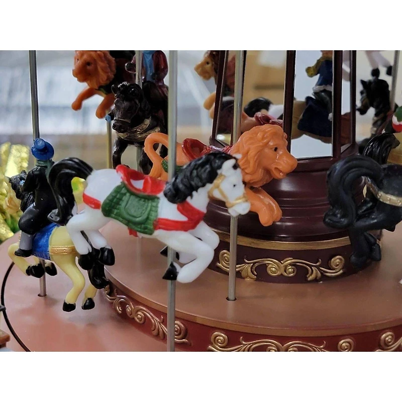 Wizardi Christmas Carousel Decoration Animated Christmas Village