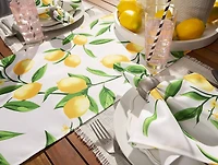 DII® Lemon Bliss Print Outdoor Table Runner 14x108 inches