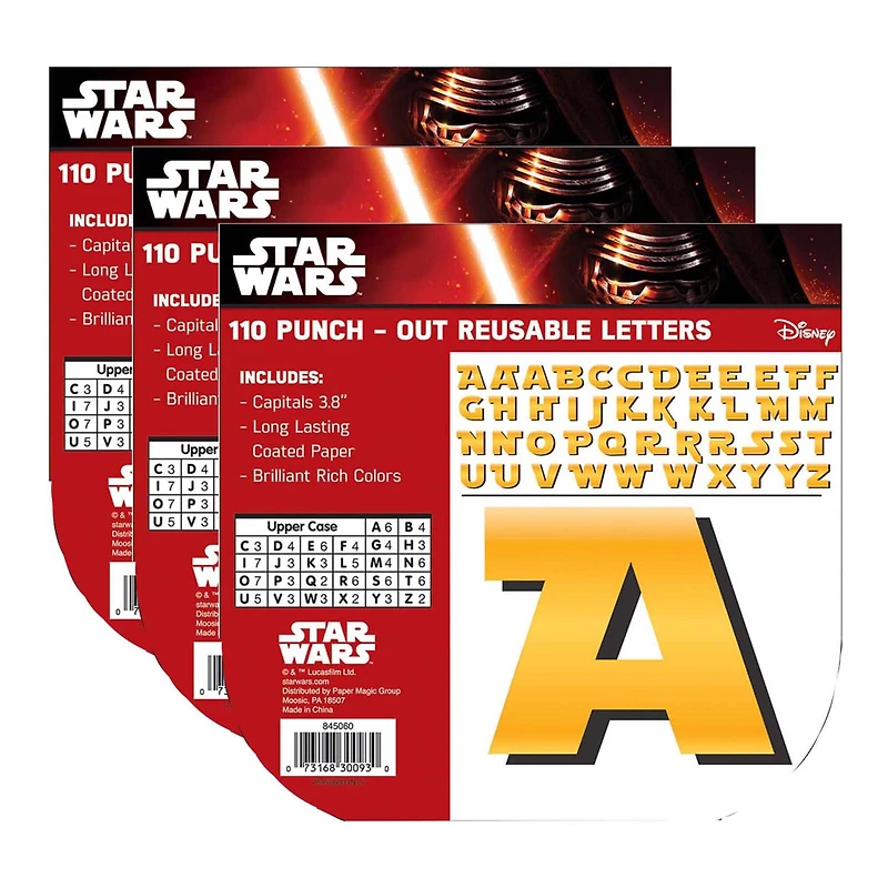 Eureka Star Wars™ Deco 4" Letters, 3 Packs of 330