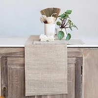 Hello Honey® 72" Natural Woven Hemp Fiber & Cotton Rectangle Table Runner