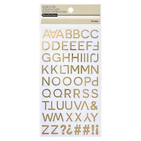 12 Pack: Gold Foil Thin Alphabet Stickers by Recollections™