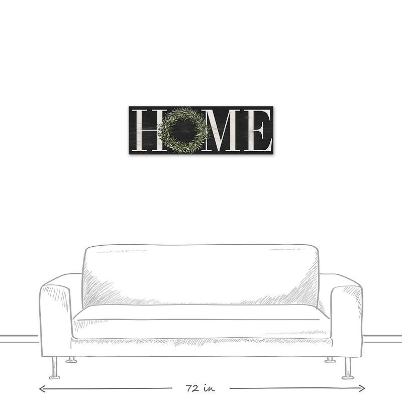 Home Wreath Canvas Wall Art