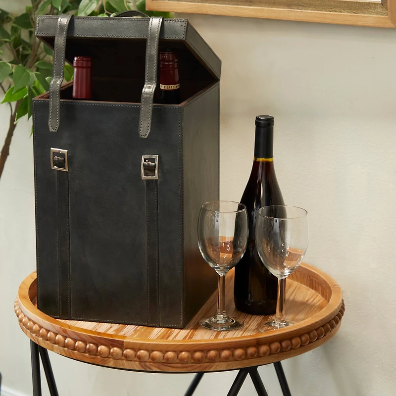 Blue Modern Wine Holder, 9" x 10" x 16"