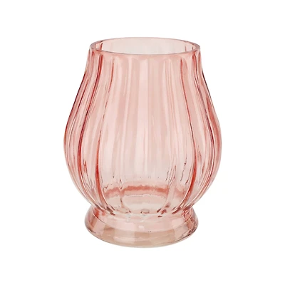 5.5" Pink Tabletop Glass Vase by Ashland®