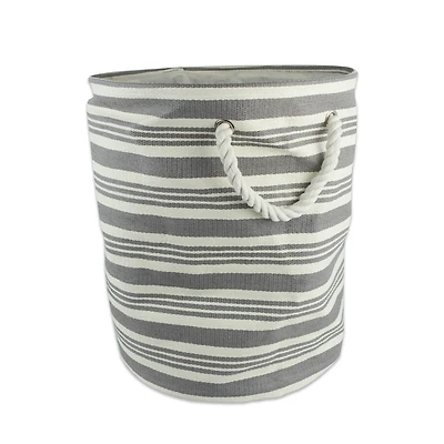 DII® 17" Gray Urban Stripe Paper Bin