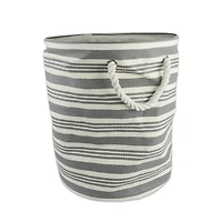 DII® 17" Gray Urban Stripe Paper Bin