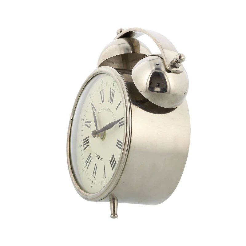 7" Stainless Steel and Aluminum Traditional Clock