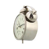 7" Stainless Steel and Aluminum Traditional Clock