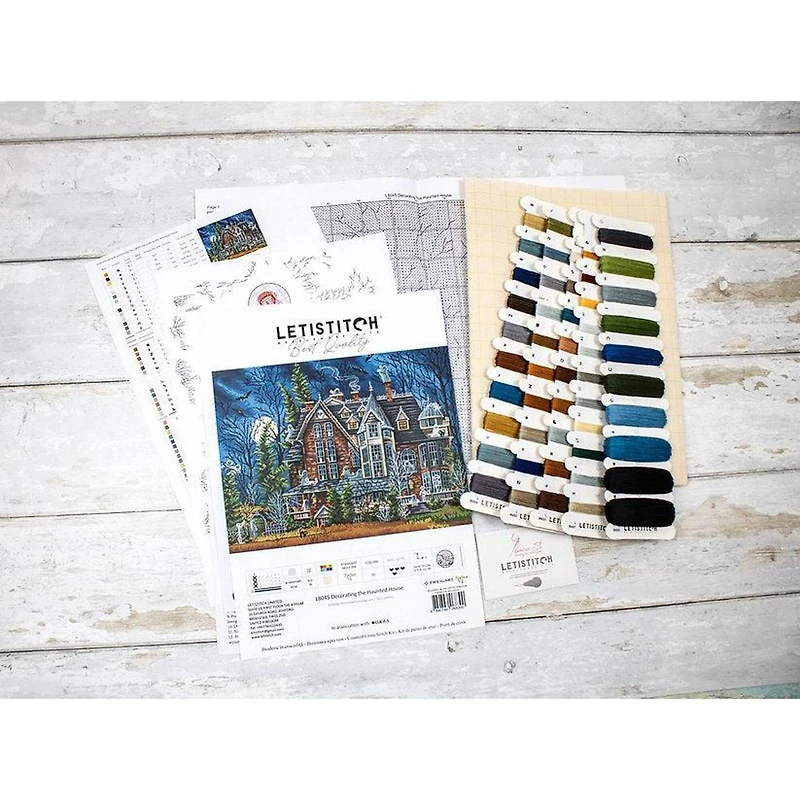Letistitch Decorating the Haunted House Counted Cross Stitch Kit