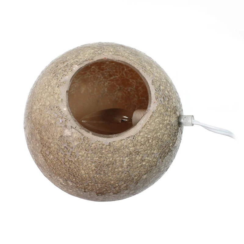 Simple Designs 7.7" Mosaic Stone Ball Table Lamp