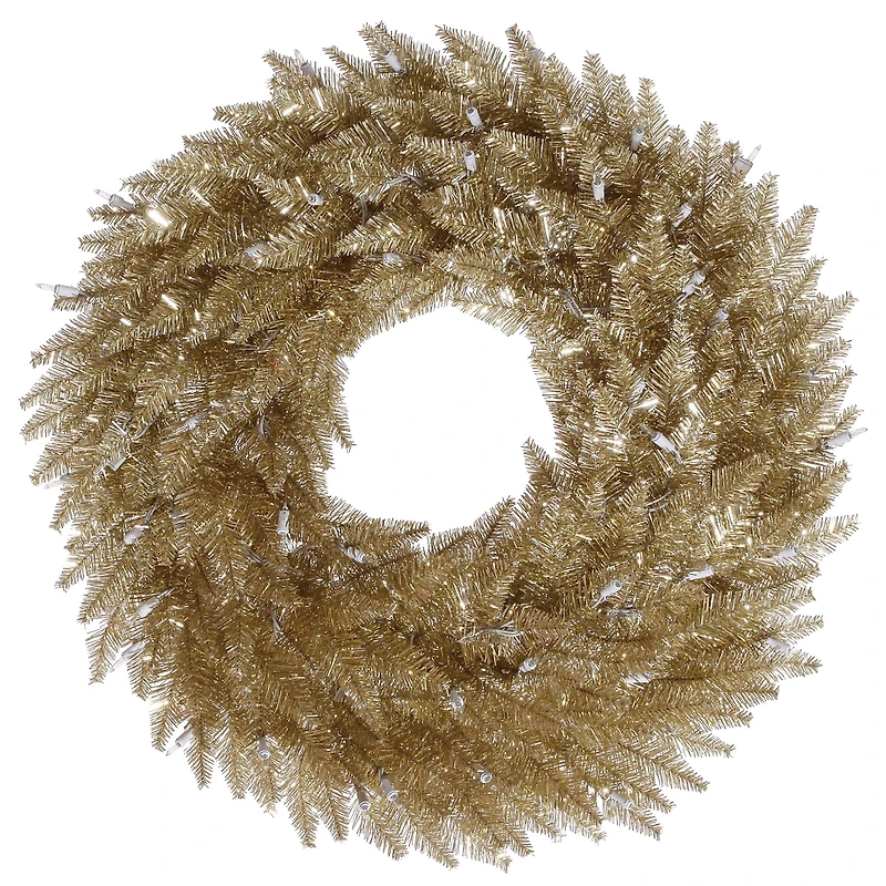 48" Unlit Champagne Fir Artificial Christmas Wreath