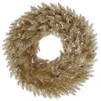48" Unlit Champagne Fir Artificial Christmas Wreath