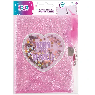 Make It Real 3C4G® Born To Sparkle Glitter Locking Journal