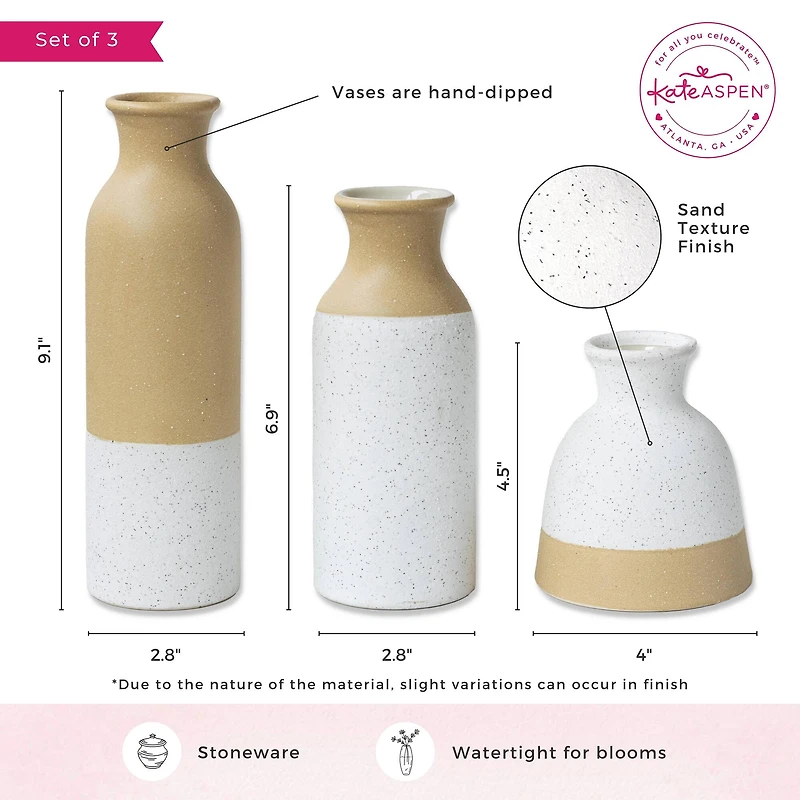 Kate Aspen® Modern Farmhouse Vase Set