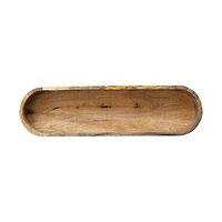 Hello Honey® 21.5" Natural Footed Mango Wood Tray