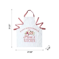 Glitzhome® 31.5" Faux Burlap Mother's Day Apron