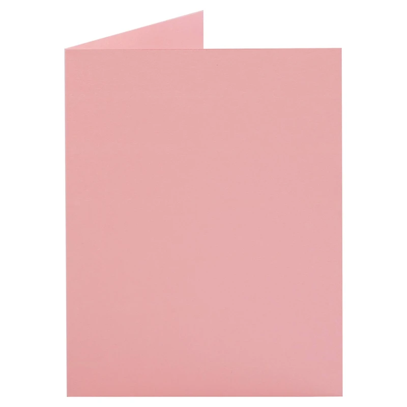JAM Paper 4.375" x 5.438" Baby Pink Pastel Base Blank Foldover Cards, 500ct.