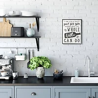 Stupell Industries Bottle of Wine Quote Wall Art in Black Frame