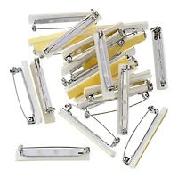 12 Packs: 24 ct. (288 total) 1.5" Rhodium Bar Pins with Pad by Bead Landing™