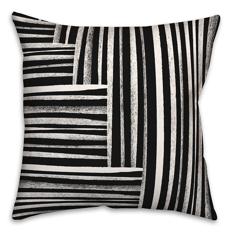 Distressed Lines Pattern 18" x 18" Throw Pillow