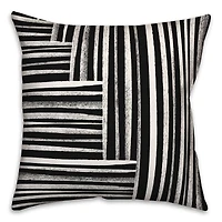Distressed Lines Pattern 18" x 18" Throw Pillow