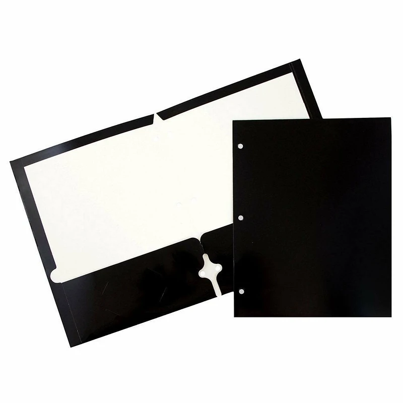 JAM Paper 9.5" x 11.5" Glossy 3-Hole Punch Folders