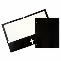 JAM Paper 9.5" x 11.5" Glossy 3-Hole Punch Folders